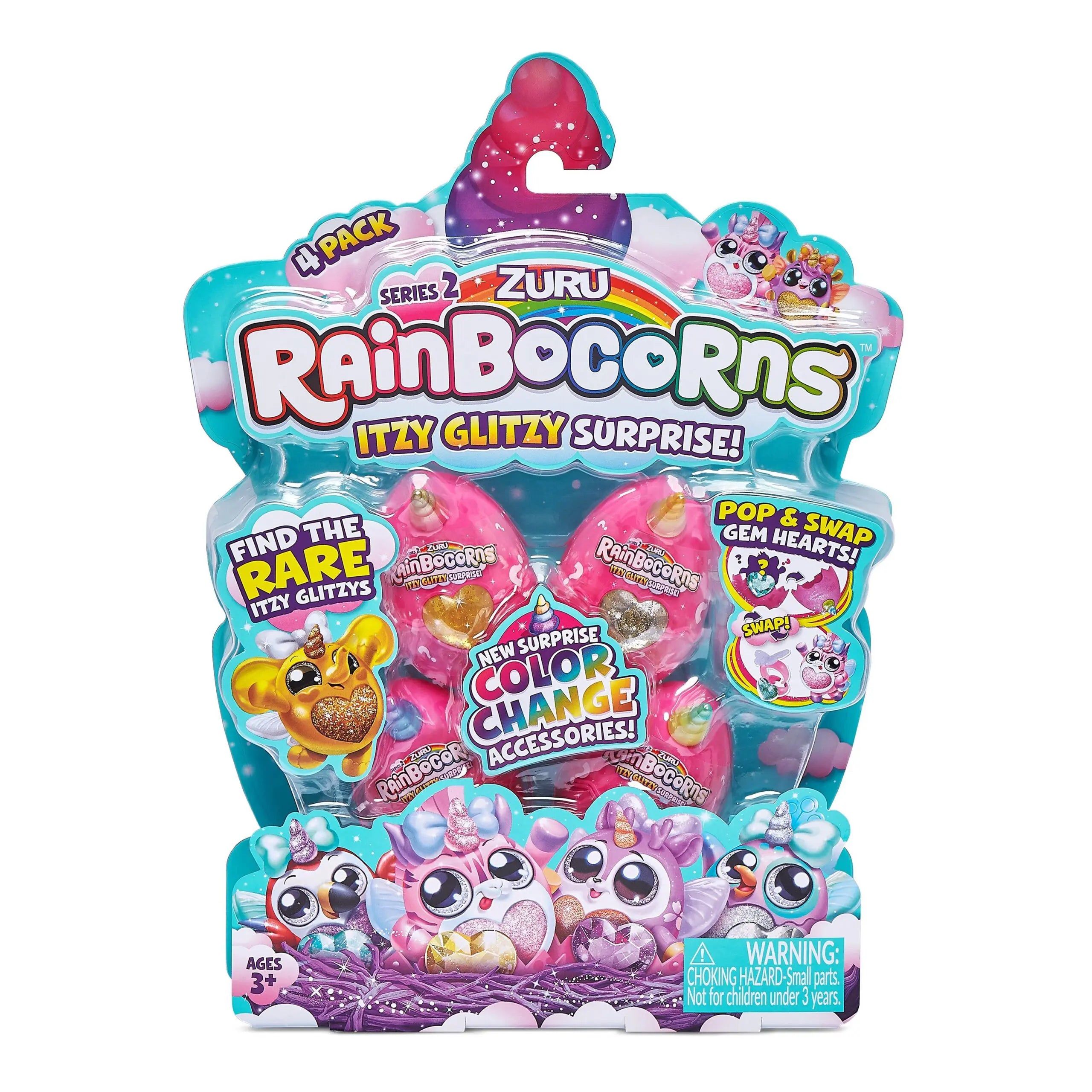 Zuru RainBoCorns, Itsy Glitzy 4-Pack